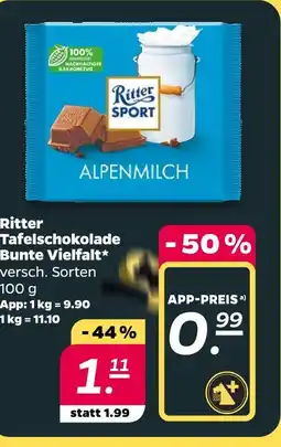 Netto Ritter tafel schokolade bunte vielfalt Angebot