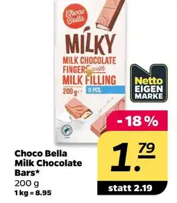 Netto Choco bella milk chocolate bars Angebot
