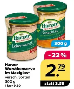 Netto Harzer wurstkonserve im maxiglas Angebot