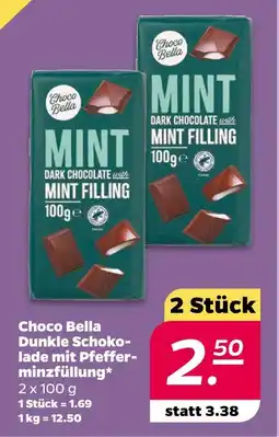Netto Choco bella dunkle schokolade mit pfefferminzfüllung Angebot