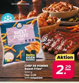 Netto Netto eigen marke chef de pomme sweet fries Angebot