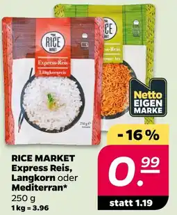 Netto Rice market express reis, langkorn oder mediterran Angebot