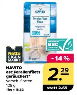 Netto Navito asc forellenfilets geräuchert Angebot