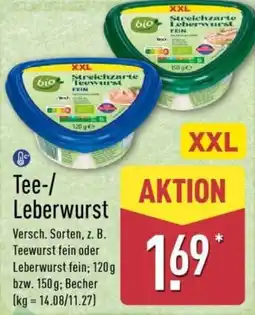 Aldi Nord Bio Tee-/ Leberwurst Angebot