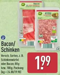 Aldi Nord Bio Bacon/ Schinken Angebot