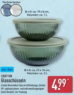 Aldi Nord CROFTON Glasschüsseln Angebot