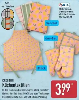 Aldi Nord CROFTON Küchentextilien Angebot