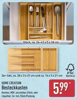 Aldi Nord HOME CREATION Besteckkasten Angebot