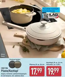 Aldi Nord CROFTON Pfanne/Kochtopf Angebot