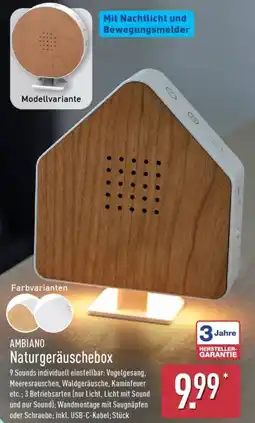 Aldi Nord AMBIANO Naturgeräuschebox Angebot