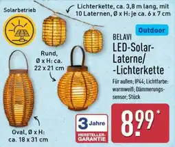 Aldi Nord BELAVI LED-Solar Laterne/ Lichterkette Angebot