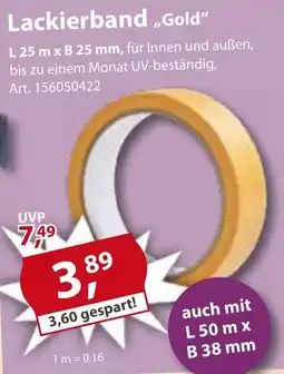 Sonderpreis Baumarkt Lackierband „Gold" Angebot