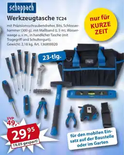 Sonderpreis Baumarkt scheppach Werkzeugtasche TC24 23-tlg. Angebot
