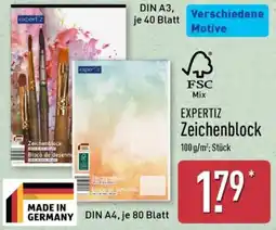 Aldi Nord EXPERTIZ Zeichenblock Angebot