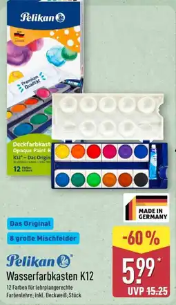 Aldi Nord Pelikan Wasserfarbkasten K12 Angebot