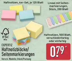 Aldi Nord EXPERTIZ Haftnotizblöcke/ Seitenmarkierungen Angebot