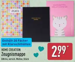 Aldi Nord HOME CREATION Zeugnismappe Angebot