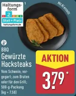 Aldi Nord BBQ Gewürzte Hacksteaks Angebot