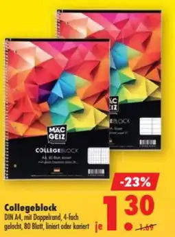 Mäc Geiz MAC GEIZ Collegeblock Angebot