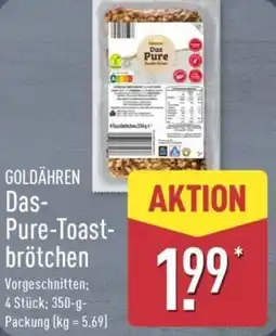Aldi Nord GOLDÄHREN Das Pure-Toastbrötchen Angebot