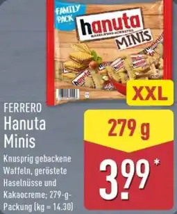 Aldi Nord FERRERO Hanuta Minis Angebot