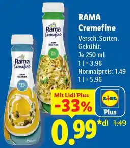 Lidl RAMA Cremefine Angebot