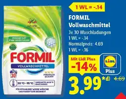 Lidl FORMIL Vollwaschmittel Angebot