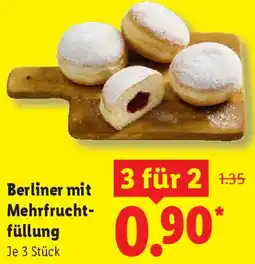 Lidl Berliner mit Mehrfruchtfüllung Angebot