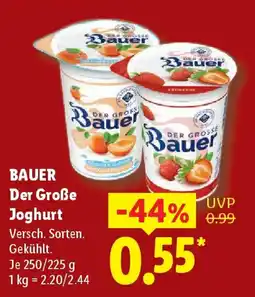 Lidl BAUER Der Große Joghurt Angebot