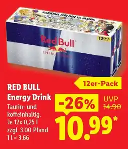 Lidl RED BULL Energy Drink Angebot