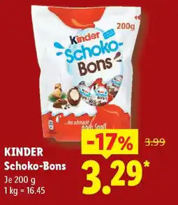 Lidl Kinder Schoko- Bons Angebot