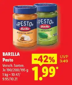 Lidl BARILLA Pesto Angebot