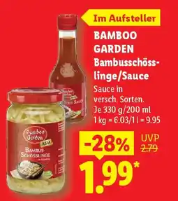 Lidl BAMBOO GARDEN Bambusschösslinge/Sauce Angebot