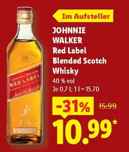 Lidl JOHNNIE WALKER Red Label Blended Scotch Whisky Angebot
