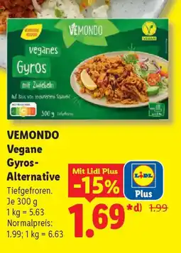 Lidl VEMONDO Vegane Gyros- Alternative Angebot