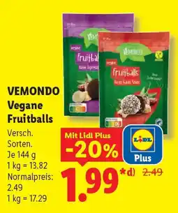 Lidl VEMONDO Vegane Fruitballs Angebot