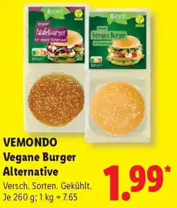Lidl VEMONDO Vegane Burger Alternative Angebot