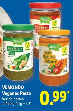 Lidl VEMONDO Veganes Pesto Angebot