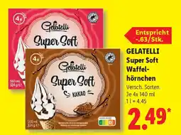 Lidl GELATELLI Super Soft Waffelhörnchen Angebot