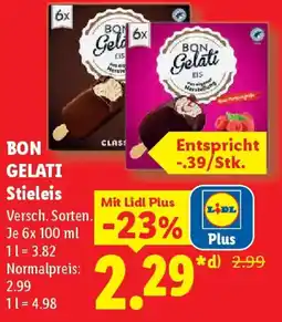 Lidl BON GELATI Stieleis Angebot