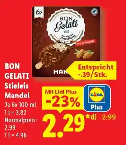 Lidl BON GELATI Stieleis Mandel Angebot