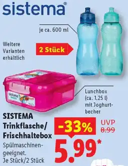Lidl SISTEMA Trinkflasche/ Frischhaltebox Angebot