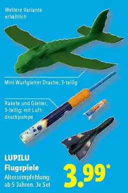 Lidl LUPILU Flugspiele Angebot