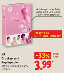 Lidl HP Drucker- und Kopierpapier Angebot