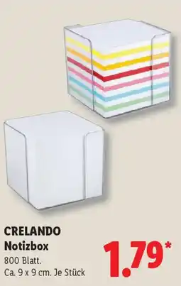 Lidl CRELANDO Notizbox Angebot