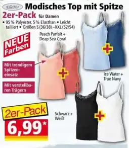 Norma Elle Nor Modisches Top mit Spitze 2er-Pack Angebot