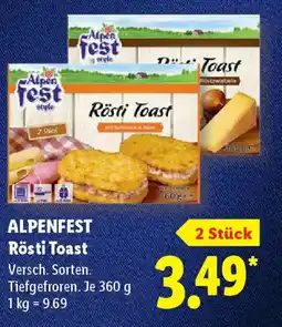 Lidl ALPENFEST Rösti Toast Angebot