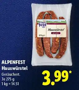 Lidl ALPENFEST Hauswürstel Angebot