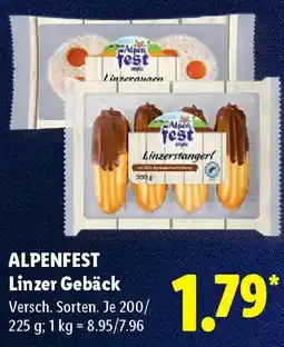 Lidl ALPENFEST Linzer Gebäck Angebot