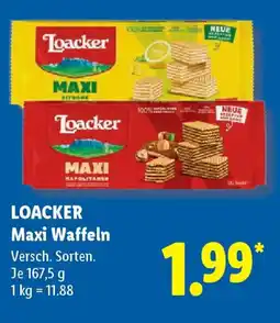 Lidl LOACKER Maxi Waffeln Angebot